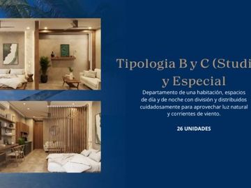 Departamento en  Playa del Carmen estilo Loft en el centro de la ciudad