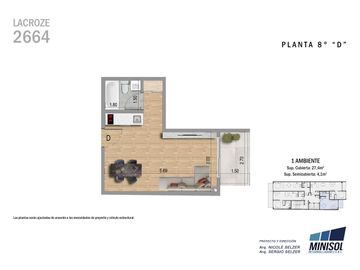 Monoambiente en venta en Colegiales