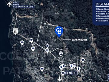 VENTA Casa   departamento 3 dormitorios 135m2, lote 1138m2, Barrio Norte, Villa la Angostura