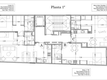 Departamento de 3 ambientes en Venta en Almagro