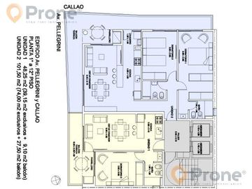 Departamento de 2 Dormitorios sobre Avenida Pellegrini