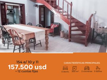 Casa en venta - 5 dormitorios 3 baños - Cocheras - 300mts2 totales - Berazategui [FINANCIADA]