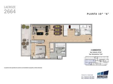 2 ambientes en venta en Colegiales