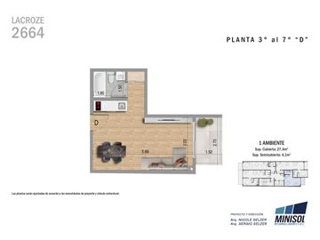Monoambiente en venta en Colegiales