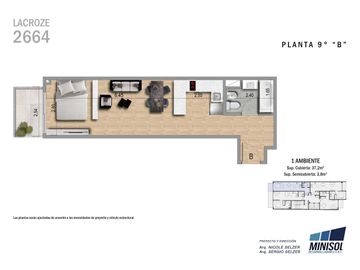 Monoambiente en venta en Colegiales