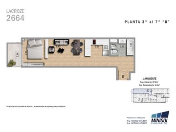 Monoambiente en venta en Colegiales