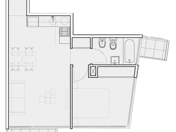 San Juan 2100, Departamento 2 Ambientes a Estrenar, Edificio con Amenities - San Cristobal