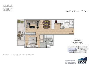 2 ambientes en venta en Colegiales