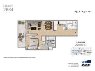 2 ambientes en venta en Colegiales