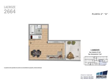 Monoambiente en venta en Colegiales