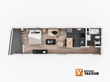 Monoambiente venta  -39 mts 2 totales con balcón- La Plata-pozo-emprendimiento.