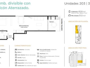 Monoambiente c/ Balcón Divisible en Venta en Coghlan. Entrega Octubre 2024