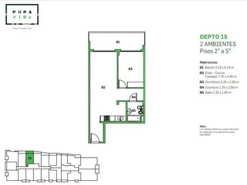 Departamento - 2 Ambientes a estrenar - con balcón - Villa Urquiza - VENTA