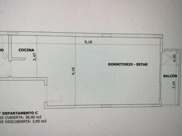 Apto Profesional - Divino Monoambiente en Palermo Hollywood