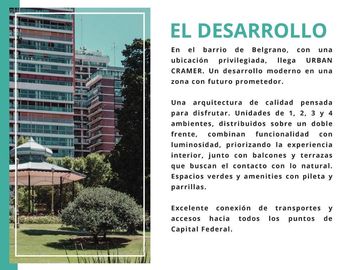 Departamento de dos ambientes en pozo en Belgrano
