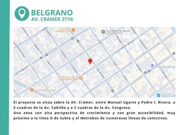 Departamento de dos ambientes en pozo en Belgrano