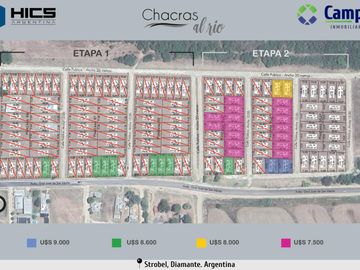 APTOS PROCREAR- Terrenos sobre asfalto. Loteo Chacras al Río- Strobel