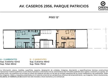 Departamento 2 ambientes con balcón al frente - Parque patricios