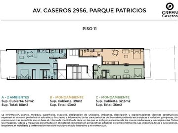 Departamento 2 ambientes con balcón al frente - Parque patricios