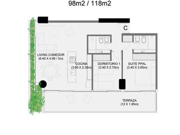Departamento 1 dormitorio, amenities - Av. Rivadavia 2500, Costavía - Pichincha Rosario | Venta