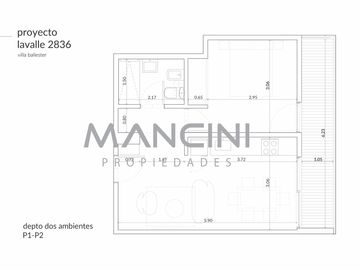 Departamento de 1 ambiente con balcón en venta. Villa Ballester