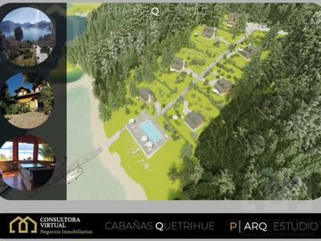 Casa con costa de lago, piscina y marina