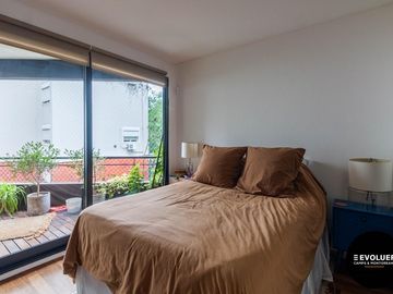 Venta depto 3 ambientes, balcón terraza y cochera fija en Palermo.
