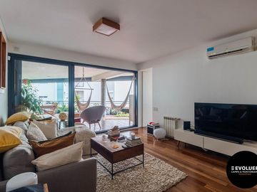 Venta depto 3 ambientes, balcón terraza y cochera fija en Palermo.