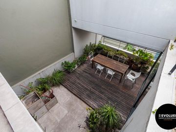 Venta depto 3 ambientes, balcón terraza y cochera fija en Palermo.