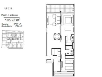 Venta Departamento 3 ambientes Coghlan con balcón