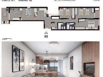 Venta - Departamento 2 dormitorios - Santiago al 1500 - Centro Rosario