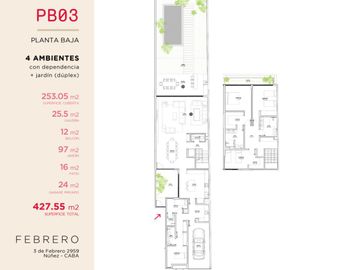 Duplex 4 ambientes con dependencia y piscina privada en Nuñez