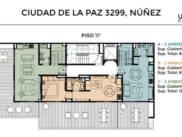 Departamento duplex de tres ambientes a la venta en pozo con balcón terraza- Núñez