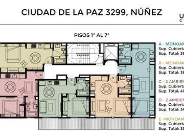 Departamento duplex de tres ambientes a la venta en pozo con balcón terraza- Núñez