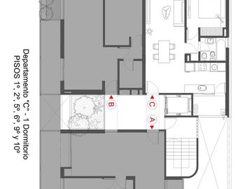 Departamento 1 dormitorio - Amplio - Amenities - Echesortu