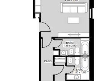 Departamento en venta de 2 dormitorios en el centro