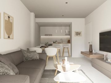 Dúplex de 2 ambientes de categoría lateral con balcón terraza, baño en suite y toilette - amenities