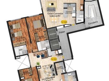 Venta Departamento Semipiso Tres Dormitorios A Estrenar. Lourdes