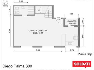 Venta departamento duplex de 3 ambientes en San Isidro.