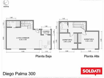 Venta departamento duplex de 3 ambientes en San Isidro.