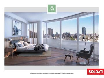 Departamento en venta 2 ambientes al contrafrente - OM Botánico, Palermo