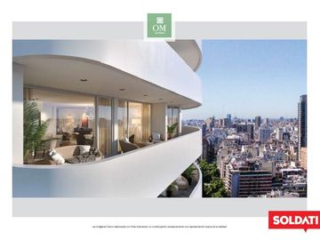 Departamento en venta 2 ambientes al contrafrente - OM Botánico, Palermo