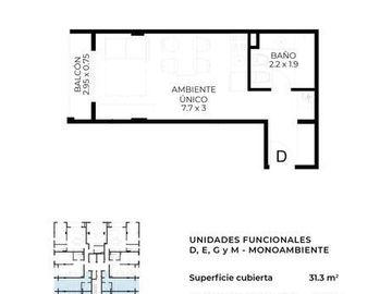 Departamento de un ambiente, venta, Ituzaingo