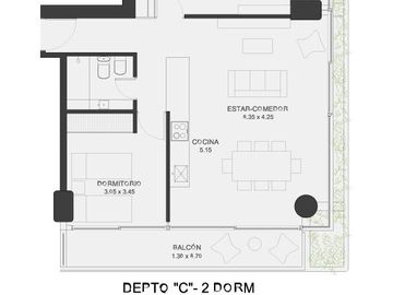 Departamento 2 dormitorios, amenities - Av. Rivadavia 2500, Costavía - Pichincha Rosario | Venta