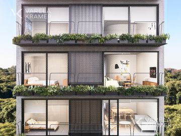 Departamento de 3 ambientes con jardín en Bajo Belgrano