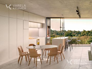 Departamento de 3 ambientes con jardín en Bajo Belgrano