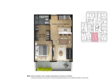 Venta Departamento a Estrenar de 2 Ambientes con Cochera en Caballito Norte