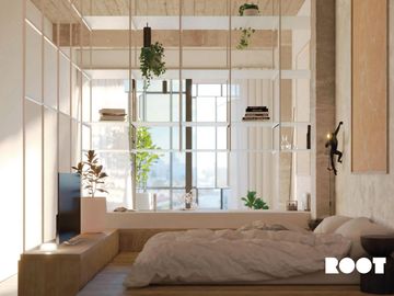 Departamento tipo LOFT con 4,50mts de altura balcón terraza baño y toilette