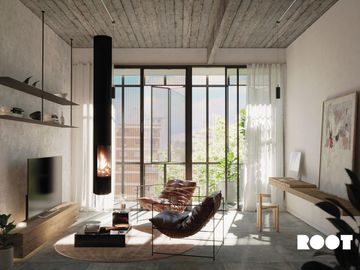 Departamento tipo LOFT con 4,50mts de altura balcón terraza baño y toilette