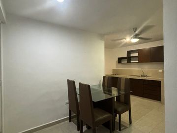 Departamento en renta amueblado  en Mérida; a unas cuadras del IMSS-T1.